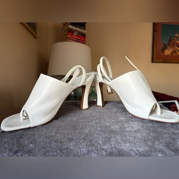 Celine white leather glove sandals 36.5 - Picture 4 of 16